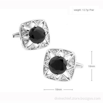 Octagon Skeleton Black Ziron Cufflinks Customized Mens Cufflinks